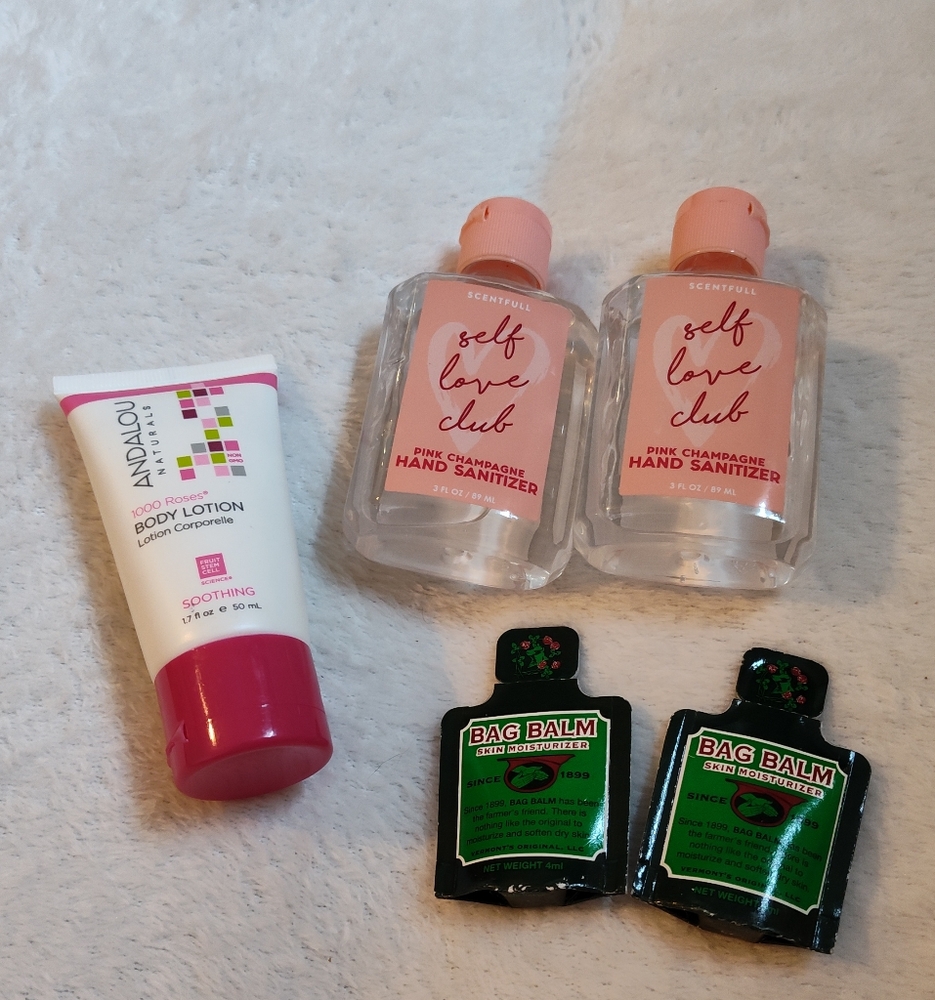 Multiples Skincare Set with Pink and Green Accents